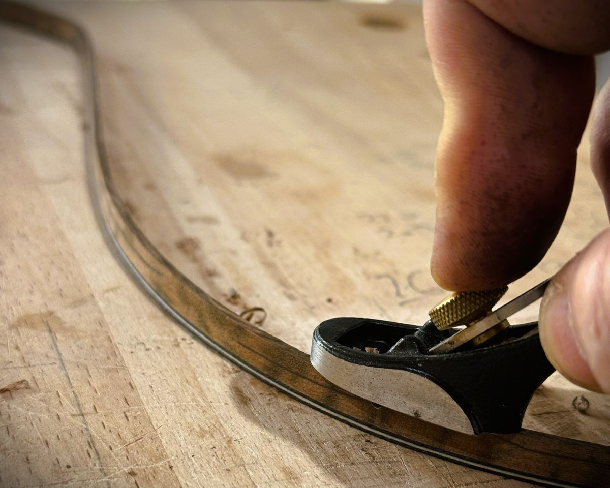 Binding and carving the arm bevel &ndash; photograph 5 of 10